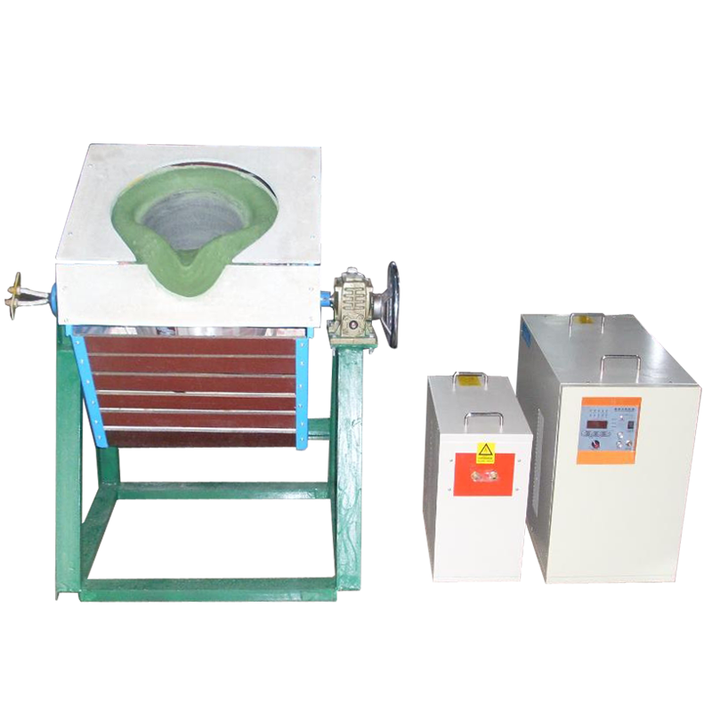 70KW中频熔铜�?100KG黄铜熔炼�?电动液压們ր�式感应熔炼�? class=